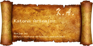 Katona Artemisz névjegykártya